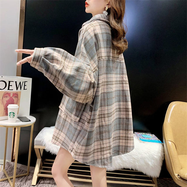 Cuibuju 20SS Korean Plaid Loose-Fit Single-Breasted Jacket main image 0