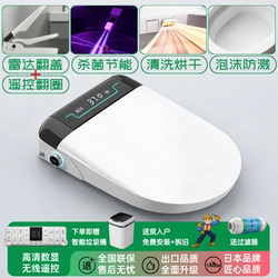 Japanese Smart Toilet Seat for Home Use, Universal Uv Type with Foam Shield, Fully Automatic Flip-Up Cleaning and Drying, Remote Control Toilet Seat Cover