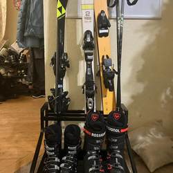 Snowboard Storage Rack, Snowboard Organizer, Surfboard Shelf, Single/Double Board Floor-Standing No-Drill Storage Rack