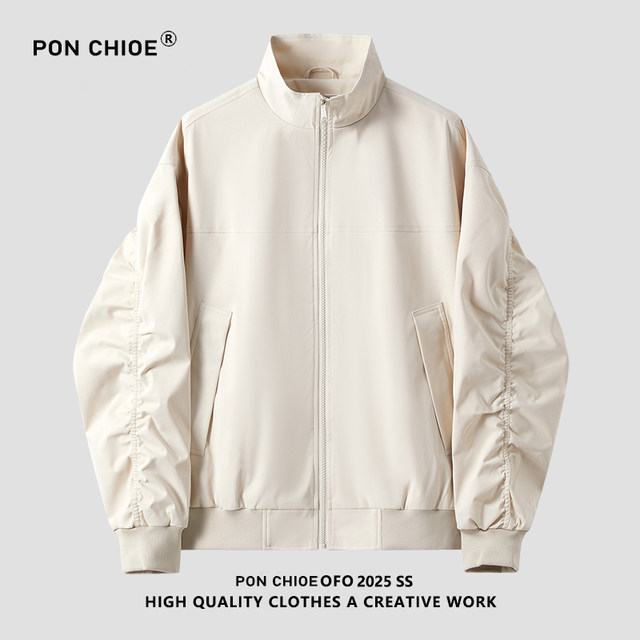 Ponchioe American bomber jacket jacket men and women autumn cleanfit short baseball suit Bath style