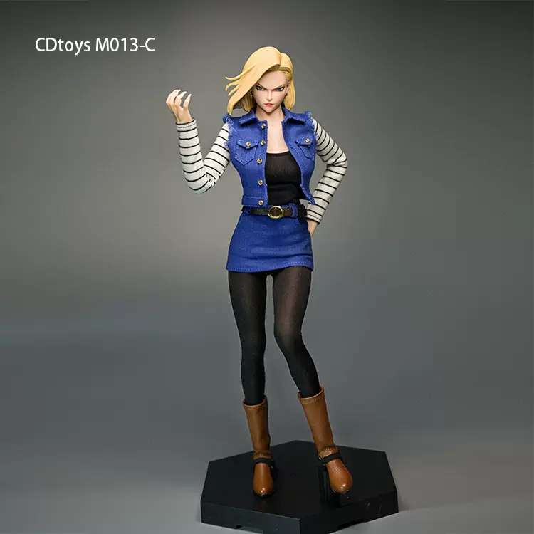 现货cdtoys M013 人造人18号服装套装1 6女兵人衣服适合