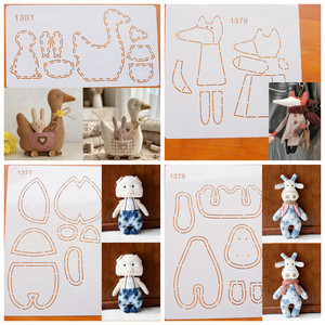 
Soft template drawing and tracing doll animals cute pig cow duck and rabbit Mr. Fox template
