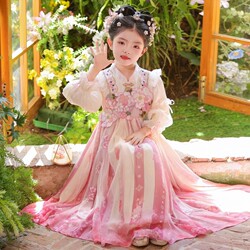 Girls' Hanfu Autumn Chinese Style 2025 New Super Fairy Ancient Costume Children's Dress Girl's Ancient Style Princess Dress