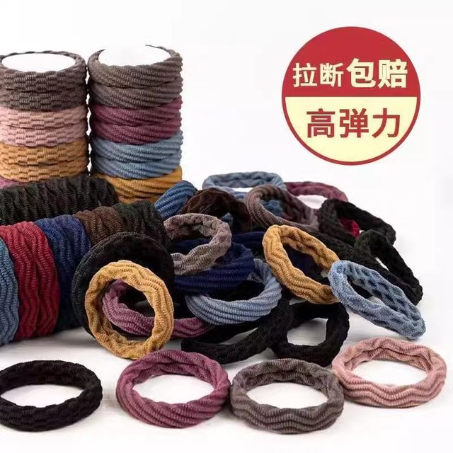 Seamless hair band, high elastic rubber band, thick hair rope for adults, thick hair rope for women, Korean simple hair rope accessories