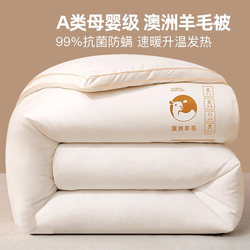 Australian Imported Wool Quilt, Thickened Winter Quilt, Warm, Antibacterial, Anti-Mite, Winter Cashmere Quilt Core, Single and Double Spring and Autumn Bedding