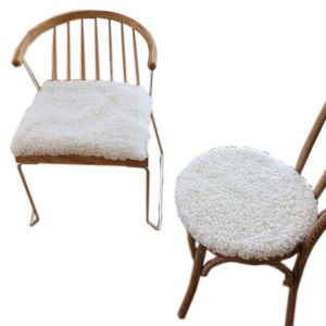 Small sand curly coating circular chair cushion square cushion sofa pad pure wool chair cushion chair cushion stool makeup chair cushion cushion