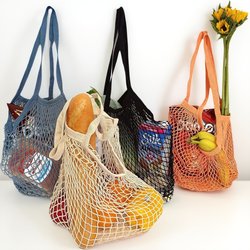 Mesh Bag, Pure Cotton Foldable Home Storage Bag, Grocery Shopping Fruit and Vegetable Bag, Lunch Box Mesh Bag, Festive Gift-Giving Event Gift Bag