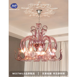 Spanish Bohemia Crystal Glass Dining Room Chandelier French Light Luxury Villa Duplex Bedroom Suspended Chandelier