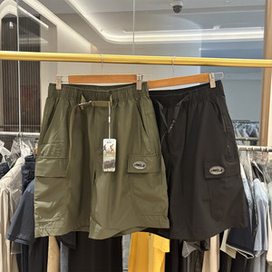 
Cool chip factor! Summer thin breathable loose elastic waist outdoor sports workwear shorts men's five-point pants