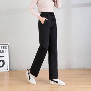 
White goose down down pants for women's outerwear 2025 winter new style removable thickened warm trousers straight-leg pants