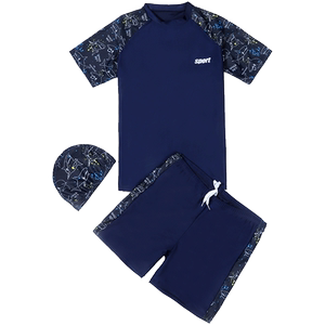 Fat boy swimsuit new style plus fat, increase the fast -drying young children swimming trunks