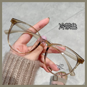 Ultra -light TR myopia Glasses Female Korean version of the trendy facial face, small -capable number, anti -blue light radiation glasses rack man