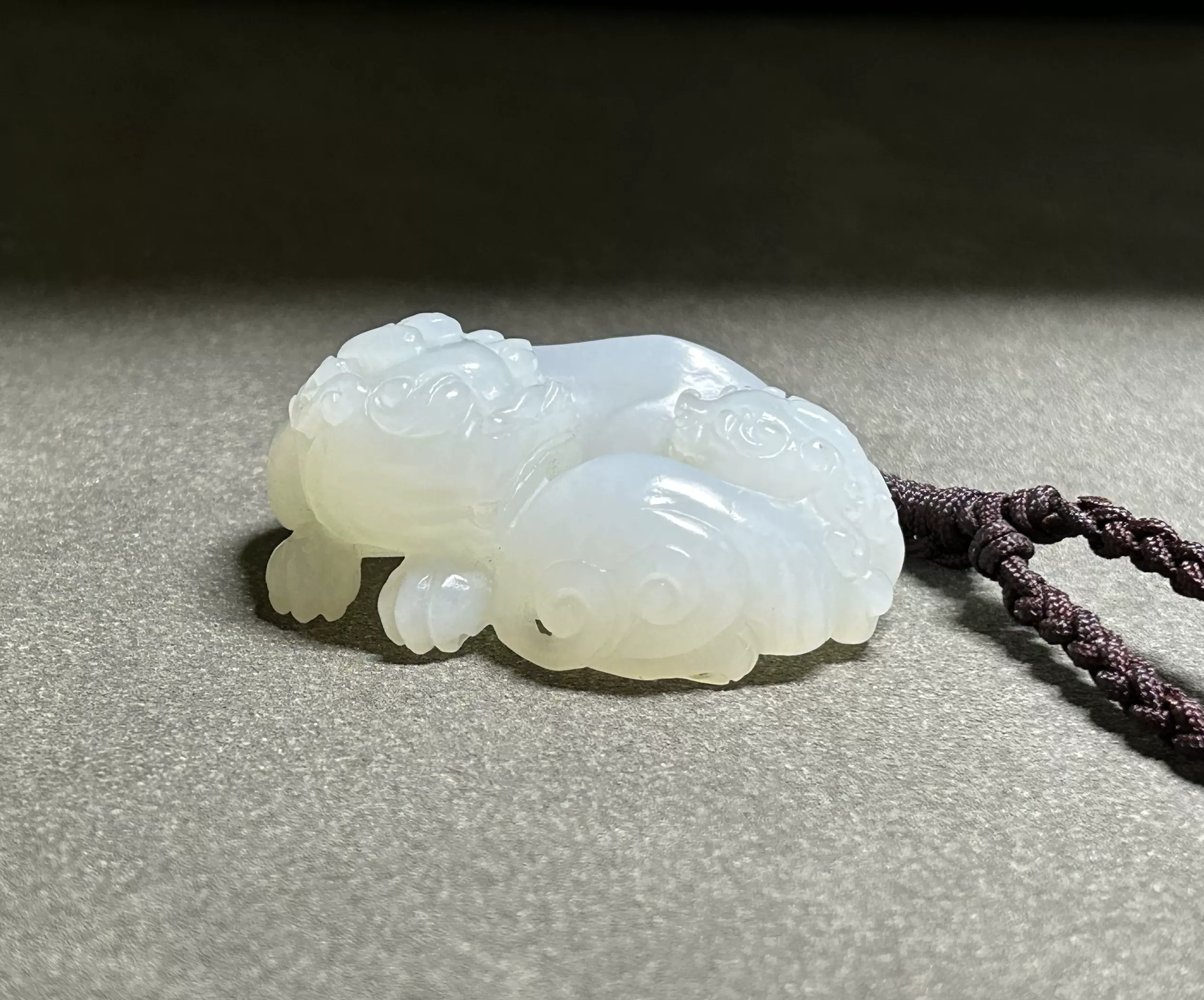 古玉老玉老和田玉小店旧藏精品包老的唐代和田玉狻猊玉把件