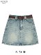 High-waisted denim short skirt for women in spring 2024 new fashionable slim fit and versatile A-line