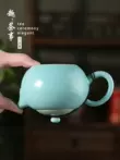 Tianlan Ru Lò Xishi Ấm Trà Nồi Đơn Gốm Handmade Ru Sứ Mở Mảnh Nguyên Men Khoáng Cao Cấp Kung Fu bộ Trà ấm tích pha trà xanh bát tràng 