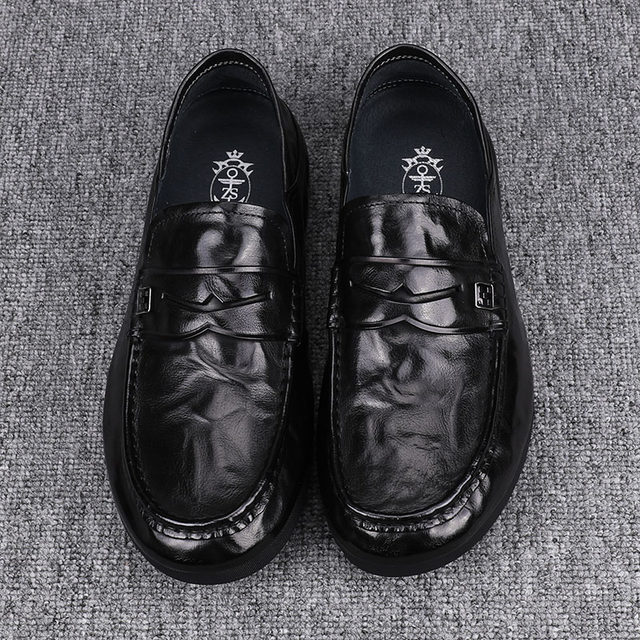 Spring and autumn women's shoes leather loafers flat beanie shoes ballet shoes British style leather shoes