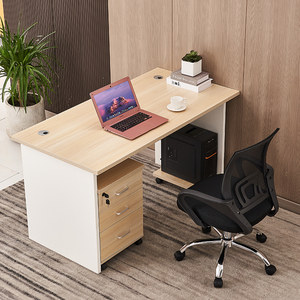 Simple single -person desk staff office computer table and chair combination modern home empty standing table is wide and thickened