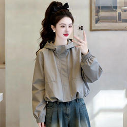 Jacket Tops for Women 2026 Spring and Autumn New Fashion Stylish and Super Nice-Looking Hooded Sportswear Casual Work Clothing Outerwear