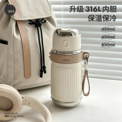 Aks316 Stainless Steel Large-Capacity Insulated Cup for Women 2025 New High-Appearance Water Cup with Lid for Women Portable Cup