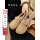 Bookstore business plush Birkin shoes for women plus velvet all-inclusive new winter flat soft sole shoes