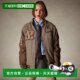 Self-operated members only women's big tweed sports jacket - beige straight hair
