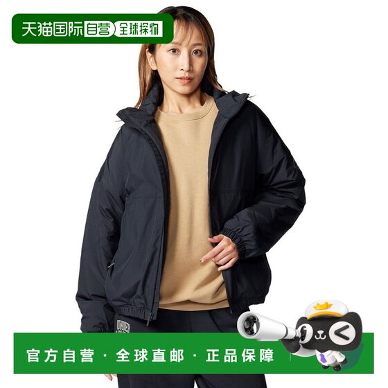 
Japan Direct Mail Under Armor Solid Color Zipper Stand Collar Long Sleeve Jacket Women's Black