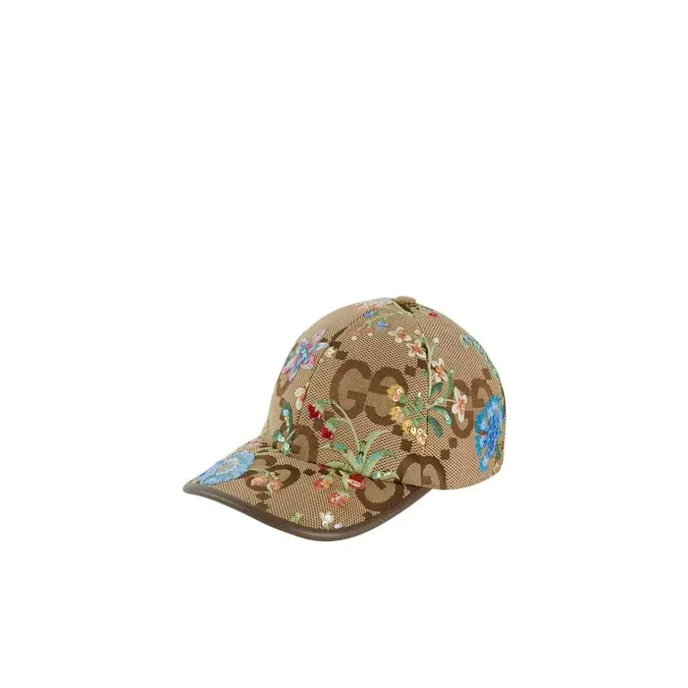 Gucci 饰花卉刺绣超级GG棒球帽子7018453HAJM-Taobao Vietnam