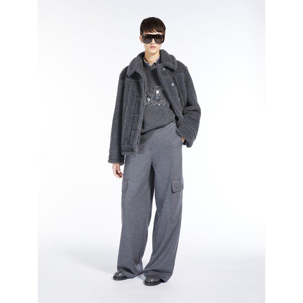 maxmara 短款泰迪夹克外套 灰色