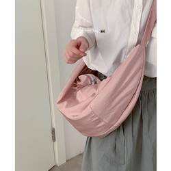 Student Casual Canvas Bag Female 2023 New Trendy Korean Saddle Bag All-match Large-capacity Shoulder Messenger Bag