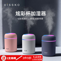 Mini Humidifier USB Large Mist Output Autumn and Winter Home Bedroom Office Desk Silent Portable Colorful Light Humidifier