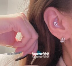 It’S Very Noble Nail Earrings, Solid Sterling Silver Heavy-Duty Earrings, Ear Piercing, Bathing S925 Earrings