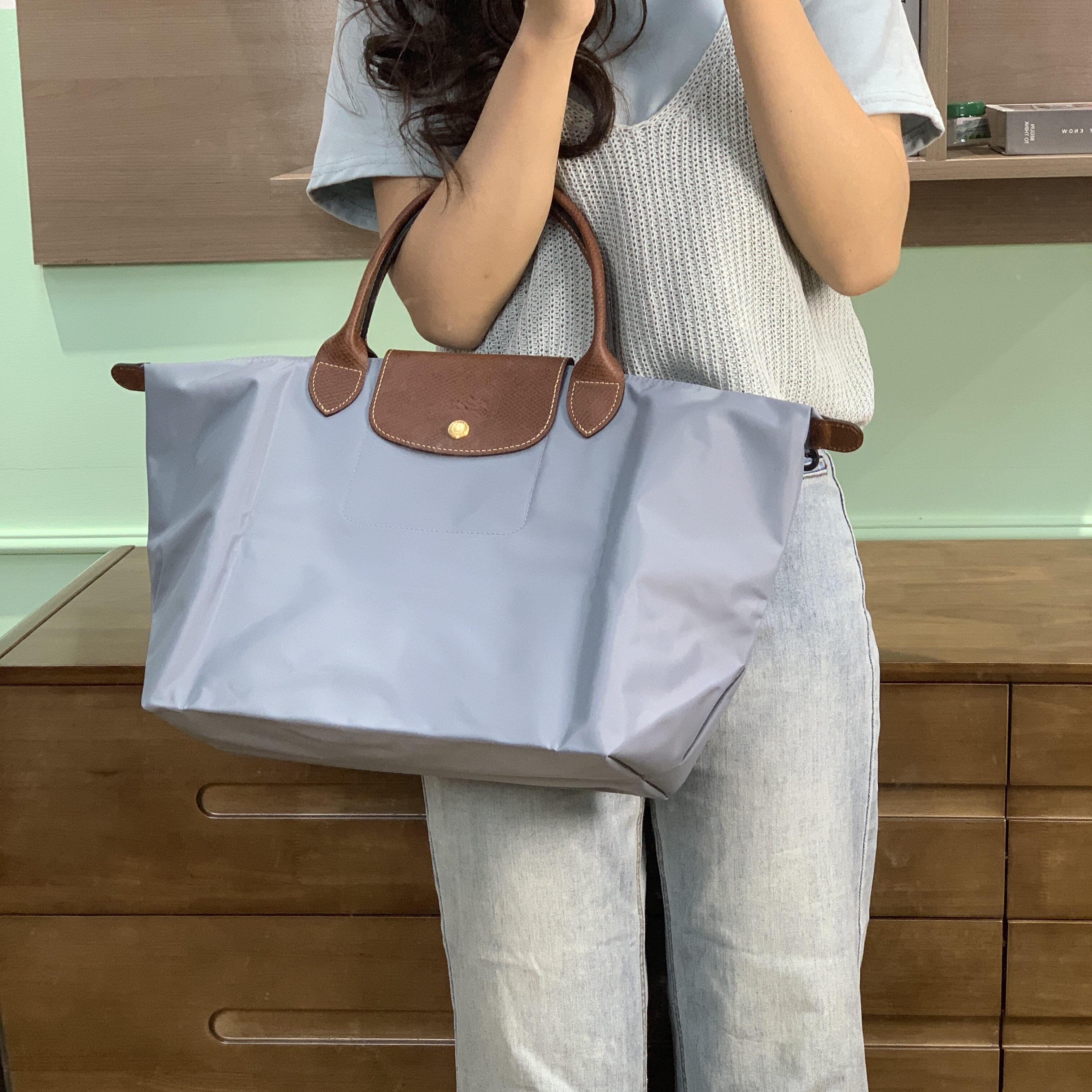 正品龙骧短柄中号现珑骧longchamp包包女托特包包饺子包大容量