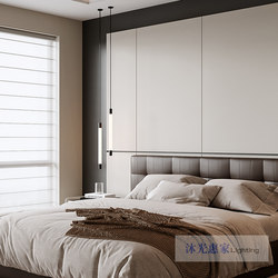 Pure Copper Modern Italian-Style Bedroom Bedside Pendant Light Minimalist Black Long-Line Pendant Light All-Copper Living Room Background Wall Pendant Light