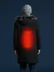 90% vịt trắng xuống dài vừa phải áo khoác nóng xuống áo khoác điện sưởi ấm Xiaomi quần áo sưởi ấm màu đen công nghệ mùa đông 