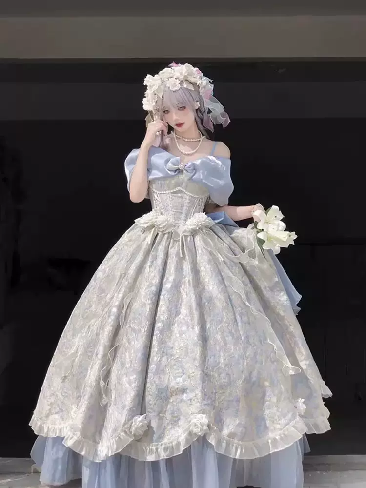 甜美成人礼迪士尼在逃公主裙lolita长裙优雅洛丽塔重工蓬蓬公主裙