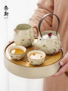 Ru lò Kung Fu Bộ trà cho gia đình sử dụng cá nhân ánh sáng hiện đại khay trà sang trọng một hoặc hai người ấm trà gốm tách trà