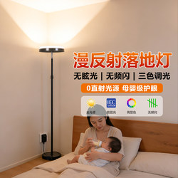 Diffuse Floor Lamp for Whole-House Lighting, Ultra-Bright Bedroom Lamp, Anti-Glare, Emits Light Upwards and Downwards, Eye-Protecting Standing Lamp for Babies