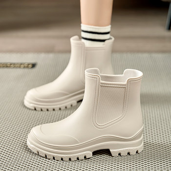 Japanese women's rain boots 2024 new fashionable outer wear