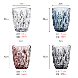 Creative Lead-Free Glass Cup, High-End Luxury Water Cup, Cold Drinking Cup, High Temperature Resistant Tea Cup, Hotel Commercial Mouthwash Cup