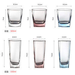 Glass Cup, Commercial Water Cup, Milk Cup, Tea Cup, Beer Juice Cup, Square Cup, Hotel Mouthwash Cup, Colorful Cup