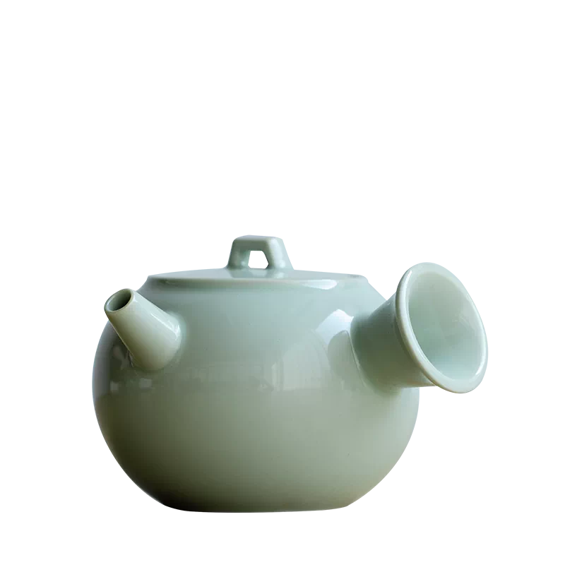 宋青釉陶瓷侧把壶茶具茶壶泡茶单壶大容量功夫茶具茶壶泡茶家用-Taobao 