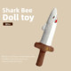 Sand sculpture shark sword plush toy shark arm pillow funny homophonic doll birthday gift boy style hilarious props
