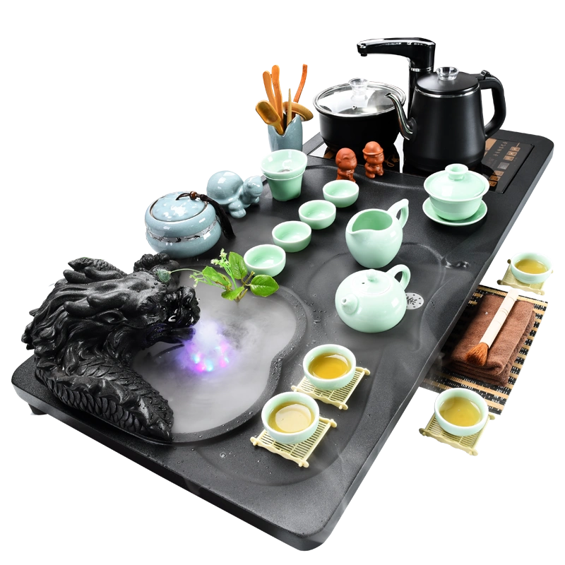 茶具套装家用全自动上水电磁炉茶杯茶盘茶杯整套一体功夫茶台茶海 