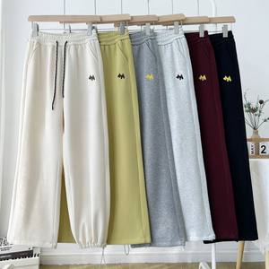 
New autumn and winter velvet thickened straight pants, loose, casual, versatile wide-leg pants, slim-covering sports pants for women