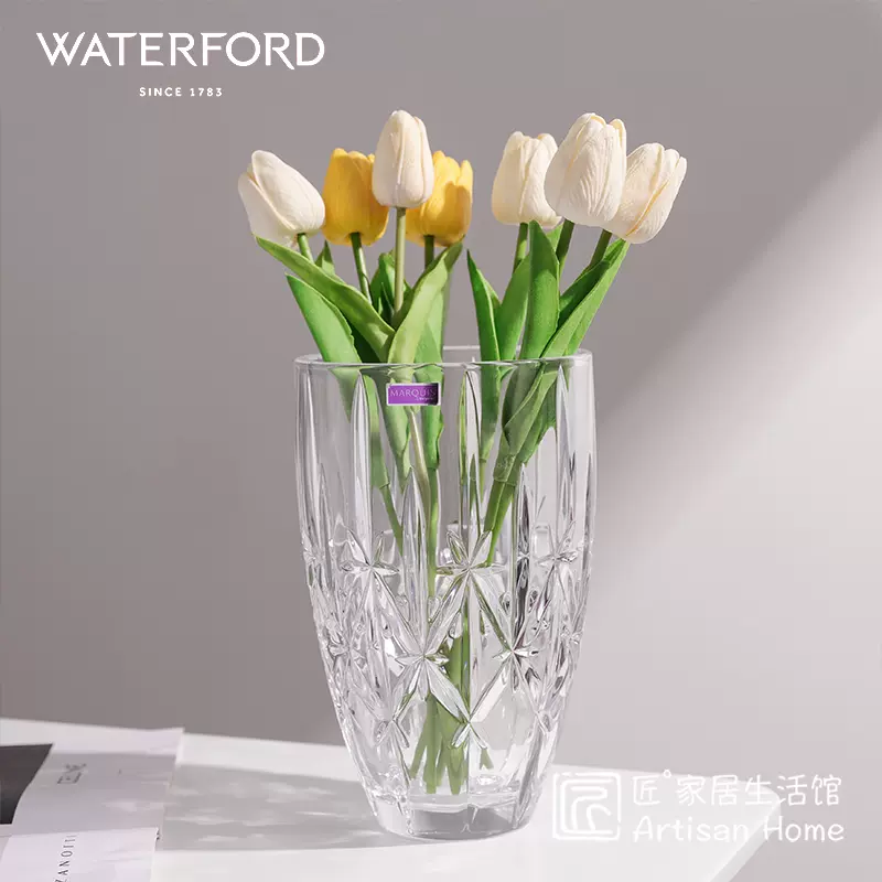 WATERFORD侯爵闪耀花瓶水晶玻璃摆台水养水培花瓶客厅插花家用-Taobao