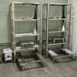 Luckin Coffee Kudi Coffee Tea Cat Overlord Tea Ji's Same Stainless Steel Shelf Off-The-Ground Rack Ice Machine Off-The-Ground Rack