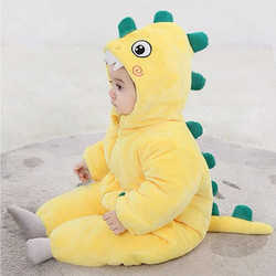 Baby Jumpsuit, Autumn and Winter Baby Clothes, Cute Romper, Thickened, Warm, Windproof, Outdoor Wear, Home Wear