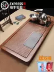 Bộ trà hoàn toàn tự động bộ kung fu hộ gia đình khay trà gỗ nguyên khối bàn trà trà lớn biển đun sôi ấm đun nước tích hợp nguồn nước thông minh bàn trà điện Bàn trà điện