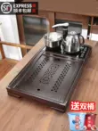 Bộ trà hoàn toàn tự động bộ kung fu hộ gia đình khay trà gỗ nguyên khối bàn trà trà lớn biển đun sôi ấm đun nước tích hợp nguồn nước thông minh bàn trà điện Bàn trà điện