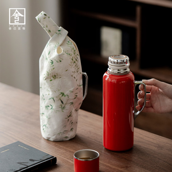 
Braised teapot 316 stainless steel teapot machinery with warm heat kettle convenient travel tea set outdoor stuffed tea